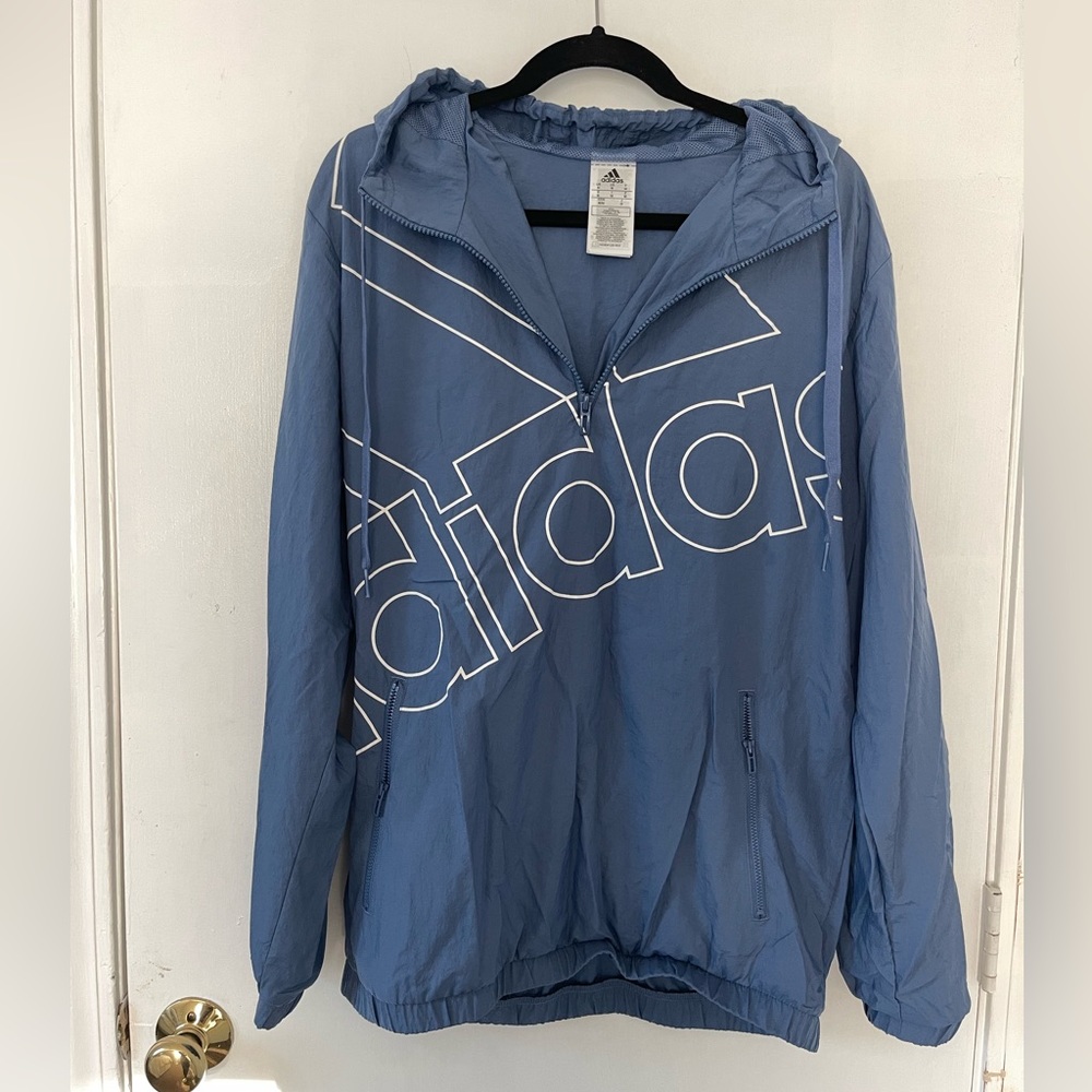 Adidas Light Blue Windbreaker
